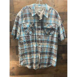 Miskeen Men's Short‎ Sleeve Button Up Size 2XL
